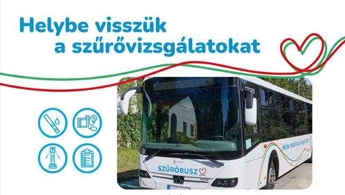 Szeptemberben három településen is megáll a szűrőbusz  Heves megyében
