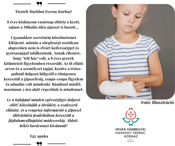 Köszönet a Sürgősségi Betegellátó osztálynak!