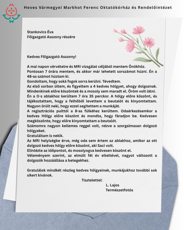 Amikor a kedvesség is az ellátás része…