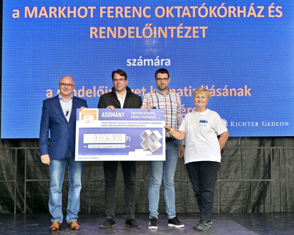 Egészség ezreknek, milliók a Markhot Ferenc Oktatókórház és Rendelőintézetnek!