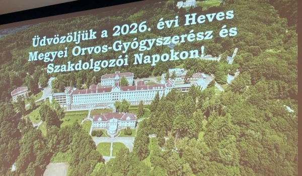 Kórházunk munkatársai is előadtak a Heves Megyei Orvos–Gyógyszerész–Szakdolgozói Napokon
