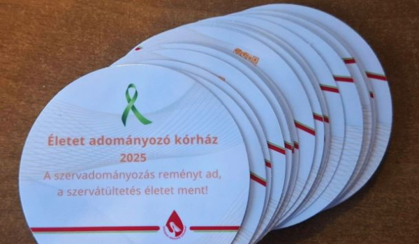 Újabb elismerés a szervdonációban végzett munkánkért