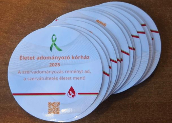 Újabb elismerés a szervdonációban végzett munkánkért