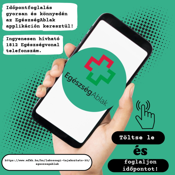 Foglaljon időpontot EgészségAblak applikáción keresztül!