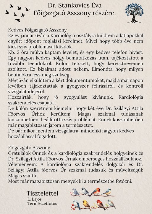 Köszönet érkezett!