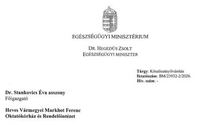 Elismerésben részesült kórházunk közössége a lengyel buszbaleset sérültjeinek ellátásáért