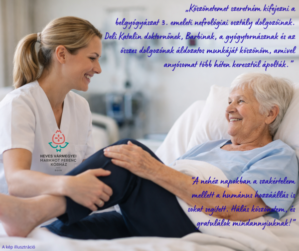 Köszönet a Nefrológiai részleg dolgozóinak! 
